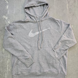 MOLETOM CANGURU NK SWOOSH BORDADO CINZA