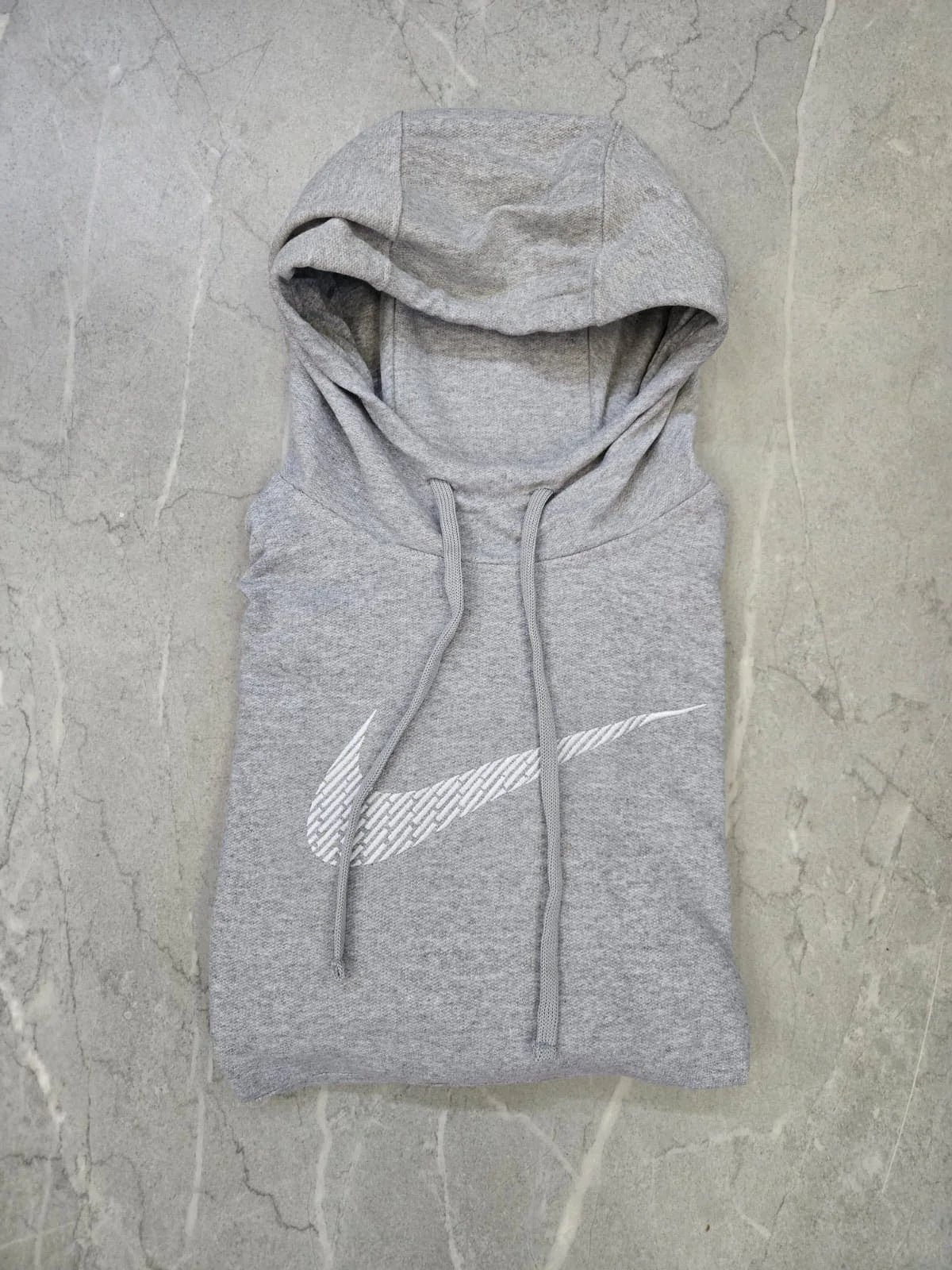 MOLETOM CANGURU NK SWOOSH BORDADO CINZA